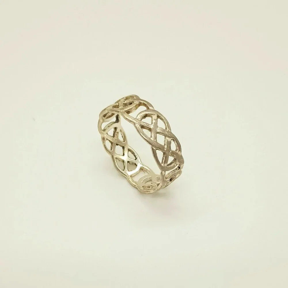 Charles Winston 925 Open Work Ring 9.5 Vintage Sterling Silver Wedding Band